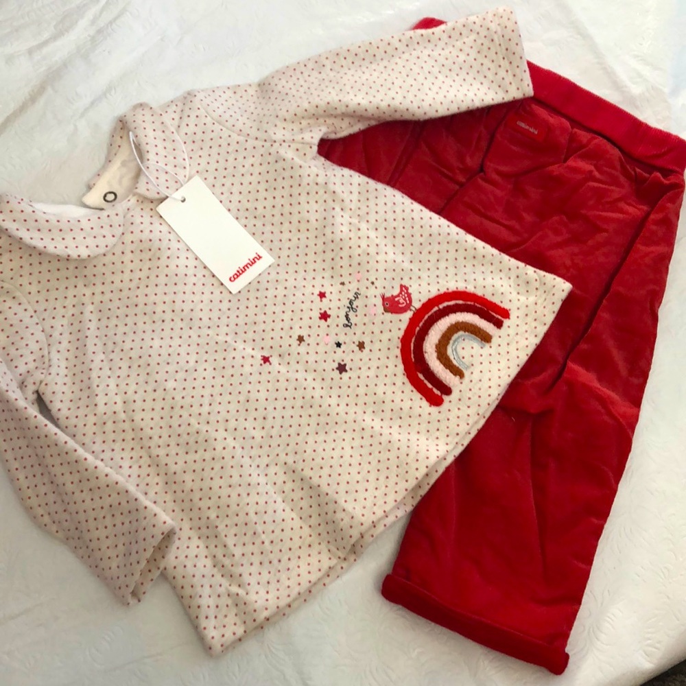 CATIMINI New Tagged baby Girl pant set. 9 months